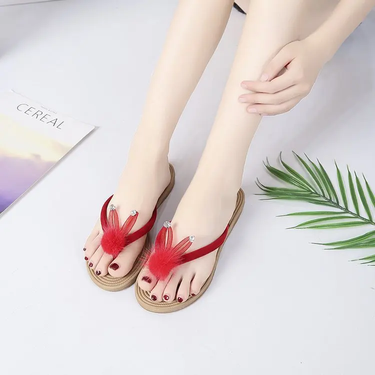 

Rhinestone Female Slippers Flip-flops Summer Women's Crystal Diamond Bling Beach Slippers Sandals Casual Shoes Slippers Slippers