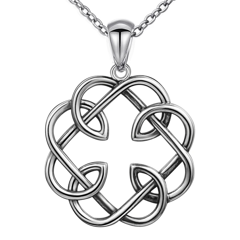 

SG 100% 925 sterling silver oxidation special knot pendant chain necklace authentic fashion jewelry making men gifts