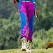 Лоскутные альпинистские брюки для женщин, летние быстросохнущие спортивные штаны софтшелл для женщин, треккинговые женские спортивные штаны для туризма