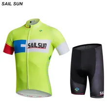 Распродажа солнцезащитных велосипедных Джерси наборы с нагрудником шорты велосипед Мужская Roupa Ciclismo велосипедная одежда короткий рукав спортивная одежда CC6155
