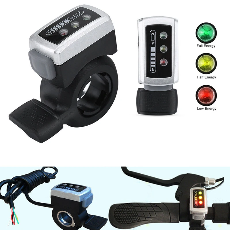 Bike E-bike Electric Bicycle Components 36V E-bike Thumb Throttle Speed Control Indicator Battery Capacity Display