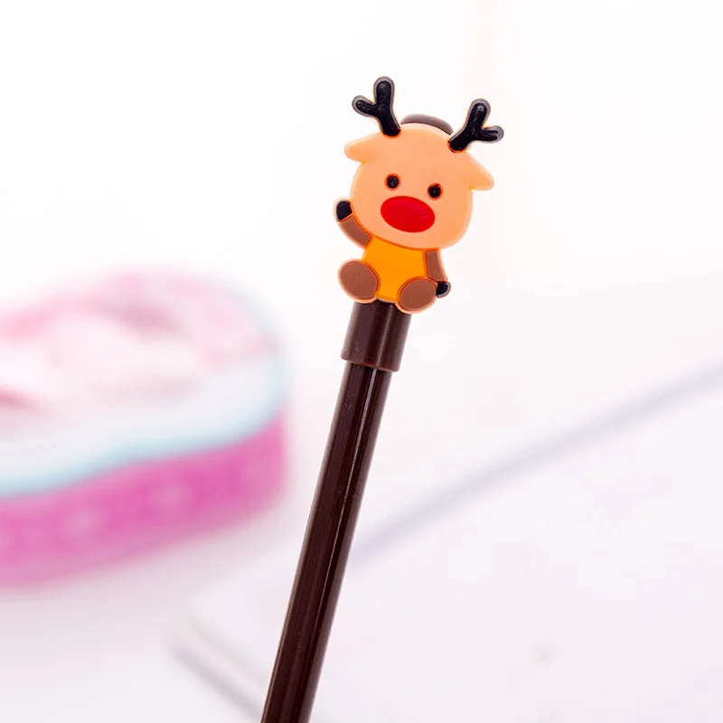 Christmas moose Pen 0.5mm gel pen New Strange Santa Claus cute Pens Stationery Gift Kawaii 23 Colors Office School Supplies