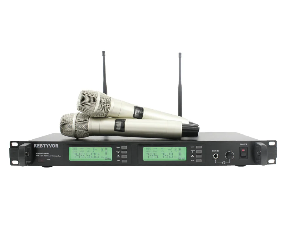 

Free Shipping UR24D professional UHF PLL true diversity wireless microphone , dual wireless microphone