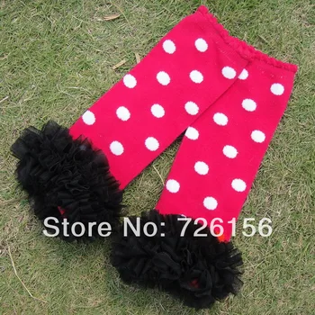 

Free Shipping (60pair/lot)Fuchsia Dot Baby Leg Warmer Cotton Leg Warmer Ruffled Lace Flower Leg Warmers