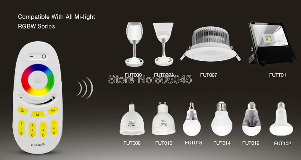 Ми. light 2.4 г rf 4-зоны RGBW Беспроводной пульт дистанционного управления fut095 fut096 с дополнительный держатель для Mi. света RGBW светодиодные лампы