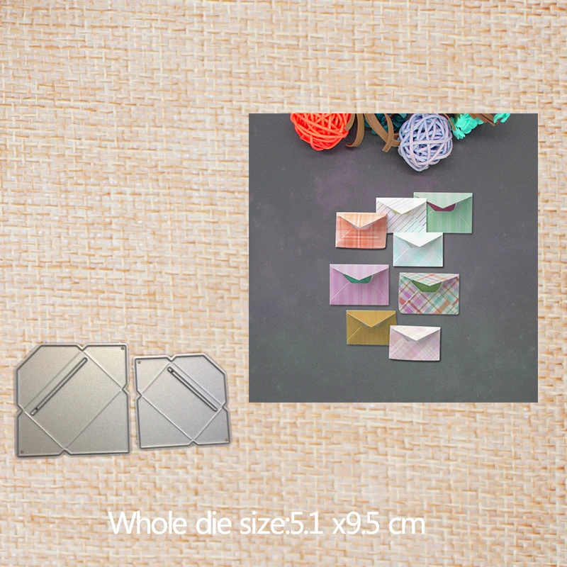 

Envelope Metal Cutting Dies For DIY Scrapbooking Embossing Paper Cards Making Decorative Craft Supplies 51*95 mm