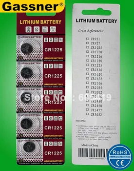 

1500blister card/lot CR1225 3v lithium button cell batteries coin cell wholesale