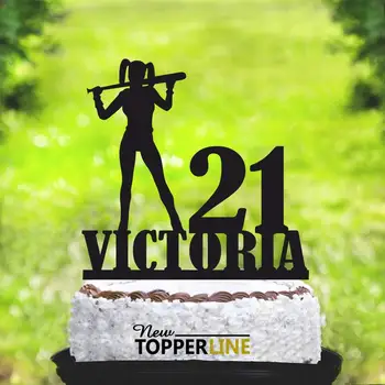 

Harley Quinn party,Birthday cake topper,Cake Topper with Name,Superhero Harley Quinn Cake Topper,Harley Quinn Birthday Cake Topp