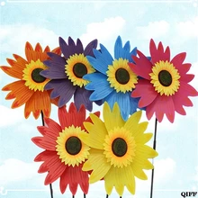 Прямая поставка, красочная ветряная мельница в виде подсолнечника, детские игрушки, украшения для дома и сада, May30