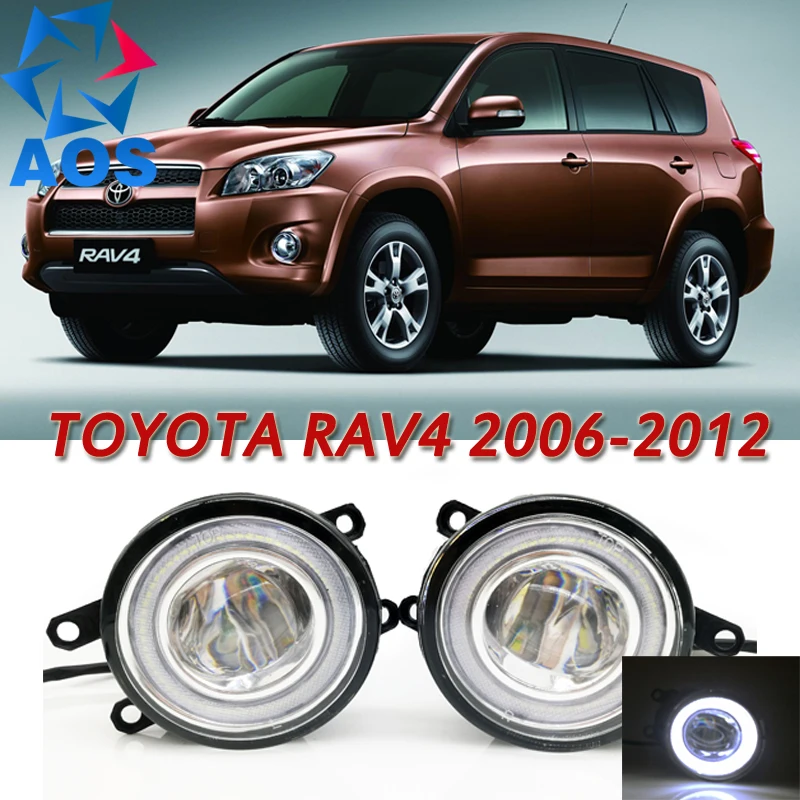 

For Toyota RAV4 2006-2012 Car Styling LED Angel eyes DRL LED Fog light Car Daytime Running Fog Light set