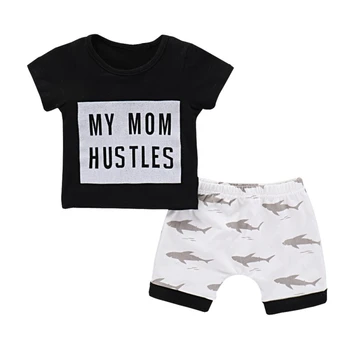 

Newborn Clothing Set Casual Baby Set Kids Summer Short Sleeve Sports Set Tshirt Shorts Infant Baby Clothes 6-24 Month
