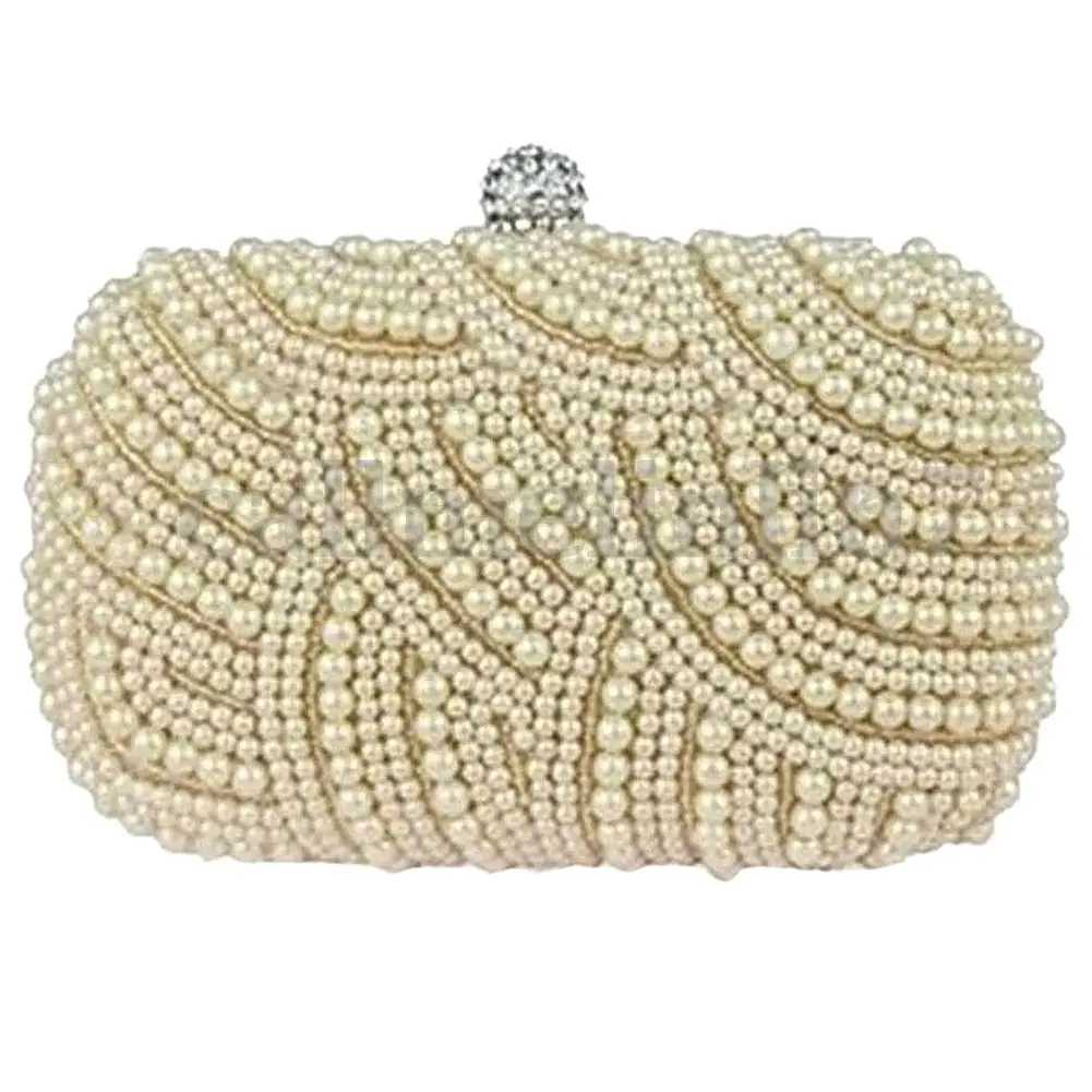 ABDB Ladies Beaded Party Prom Bridal Clutch Bag Purse Wedding Evening