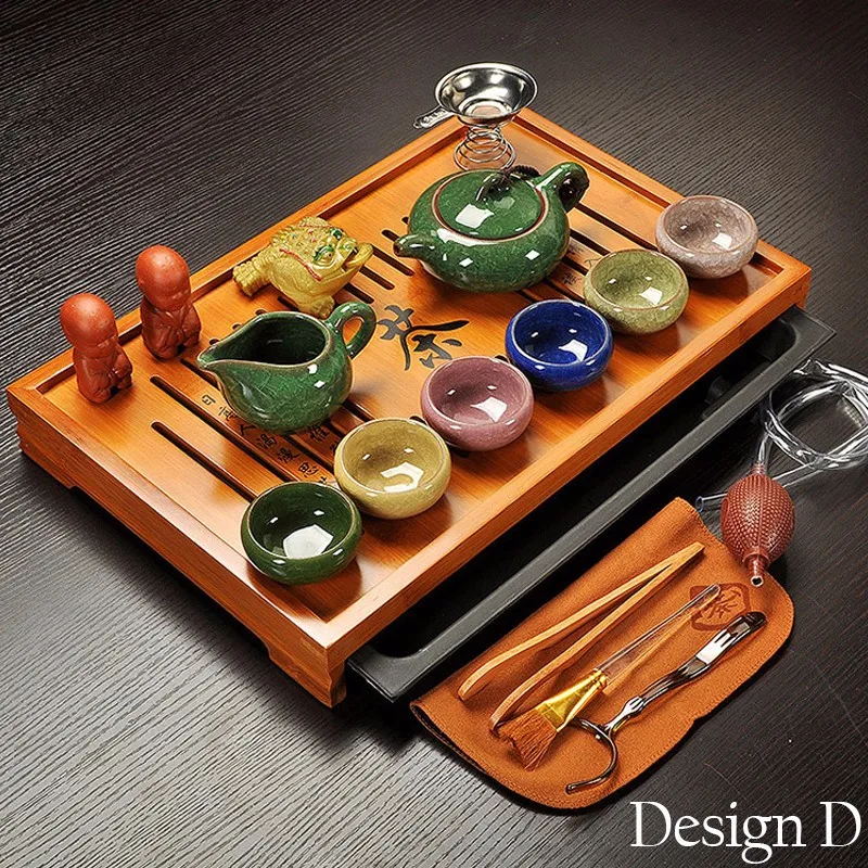 Цзиндэчжэнь Фиолетовый Глиняный чайный набор кунг-фу посуда чайная чашка, супница заварки, китайский чай церемония с гайвань, чахай чайный стол