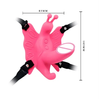 Wireless Remote Control Harness Strap on Panty Butterfly Vibrator, Women Invisible Wearable G Spot Clitoral Stimulator Vibrators 4