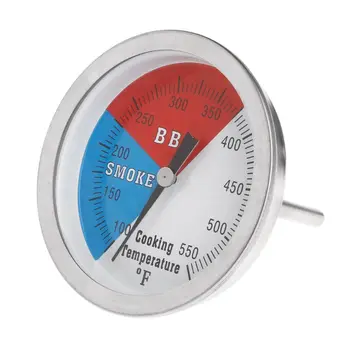 

3" 550F BBQ Thermometer Gauge Barbecue Grill Wood Smoker Charcoal Heat Indicator