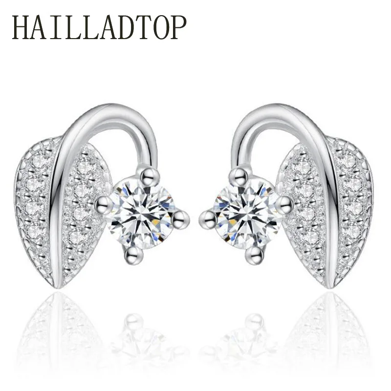 Women s Stud Earrings font b Jewelry b font Special Design Sweet Leaves Bud Earrings font