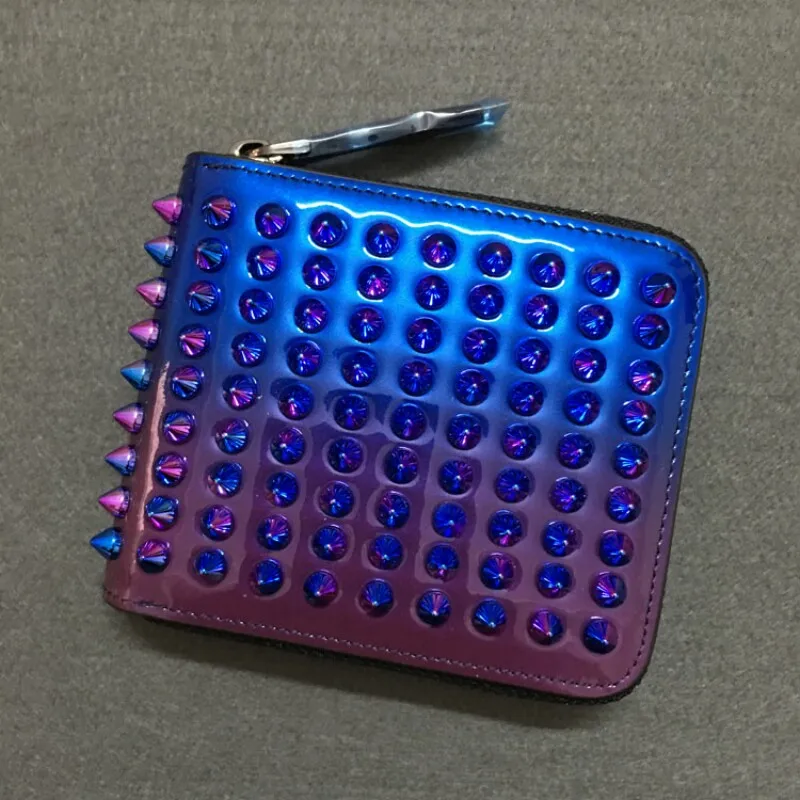 2019 Solid Unisex Time-limited Cosysunny Real Leather Wallet Rivets Square Zipper Bag Colorful Short And Universal Coin Purse 2019 Solid Unisex Time-limited Cosysunny Real Leather Wallet Rivets Square Zipper Bag Colorful Short And Universal Coin Purse