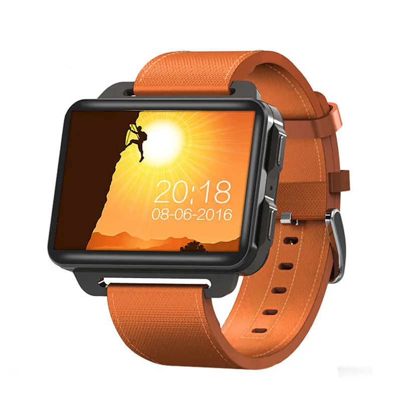 Смарт-часы Torntisc LEM4 PRO, 2,2 дюймов, 3G, Android, поддержка sim-карты, 1200 Мп, камера, частота сердечных сокращений, мА/ч, батарея, умные часы для мужчин - Цвет: Orange