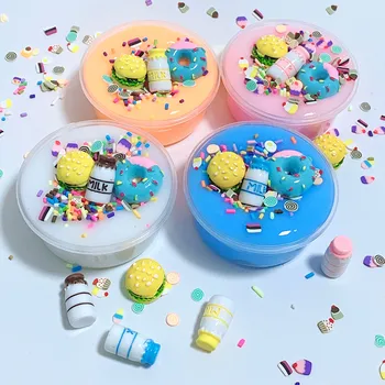 

Unique DIY Burger Char Milk slime Birthday Cake Slime Kids Relief Stress Toys Gifts Kid Produits pour enfants Детские товары#2