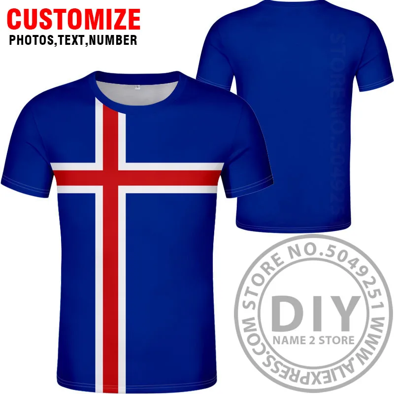 Исландская футболка diy пользовательская именная футболка с номером isl Национальный флаг исландский кантри колледж печать фото одежда - Цвет: Style 11
