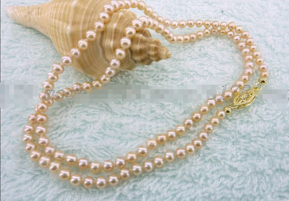 

FREE shipping>>>>>> pink aaa grade akoya genuine cultured pearl necklace 17