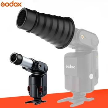 

Godox AD-S9 Aluminum Alloy Camera Flash Conical Studio Snoot with Honeycomb Grid for Witstro AD200 AD180 AD360 Flash Speedlite