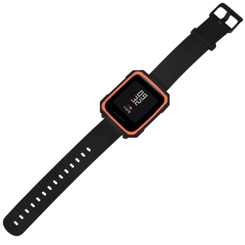 Мягкий защитный силиконовый чехол для Xiaomi Huami Amazfit Bip Youth Watch, Двухцветный силиконовый чехол