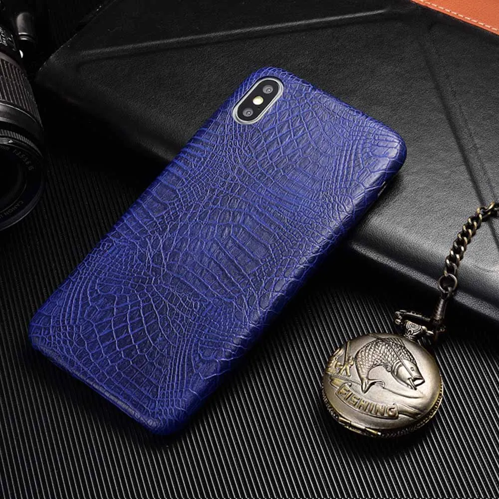 8 Мягкая задняя крышка из искусственной кожи крокодила для iphone X XS Max XR 11 Pro, Винтажный чехол для телефона, чехол s для iphone 7 8 Plus 6 6 S, чехол - Цвет: 8