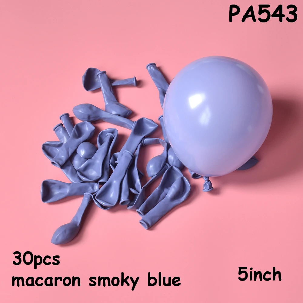 PA543 smoky blue 30 шт Мини Пастельные латексные шары " Ассорти Макарон конфетных цветов вечерние шары для свадьбы Дети День рождения Декор шар в форме арки - Цвет: PA543 smoky blue