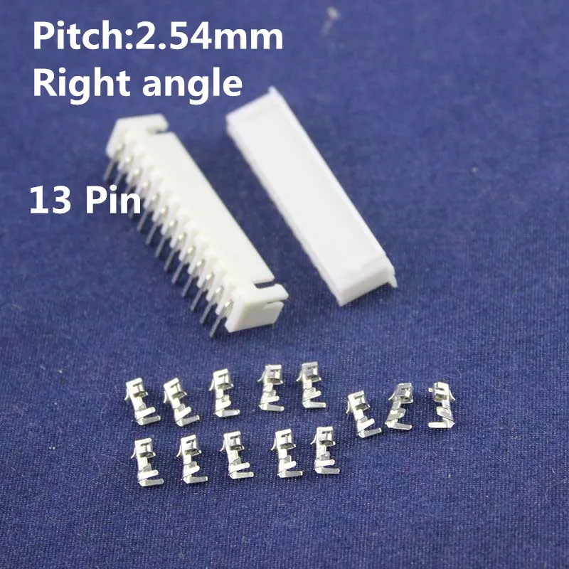 20 sets 13pin Right angle 2.54mm Pitch Terminal / Housing / Pin Header