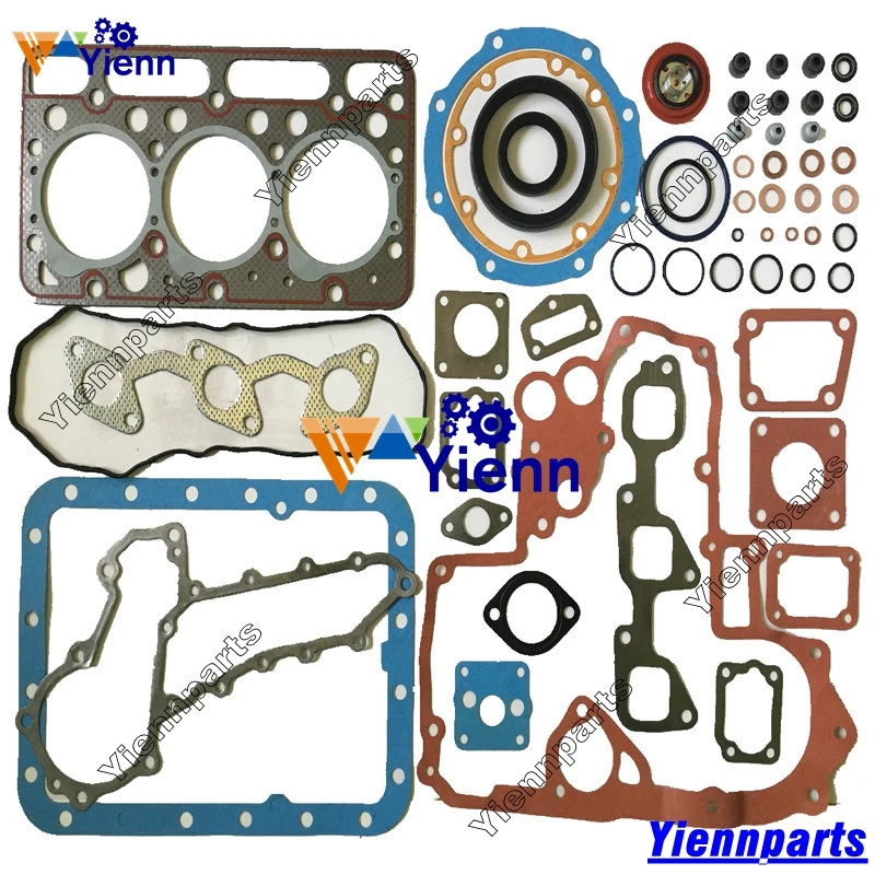 Kubota D1302 Overhual Комплект прокладок с прокладкой головки 15301-03310 для kubota KH11H KH60 экскаваторов D1302 Ремонт дизельных двигателей запчасти