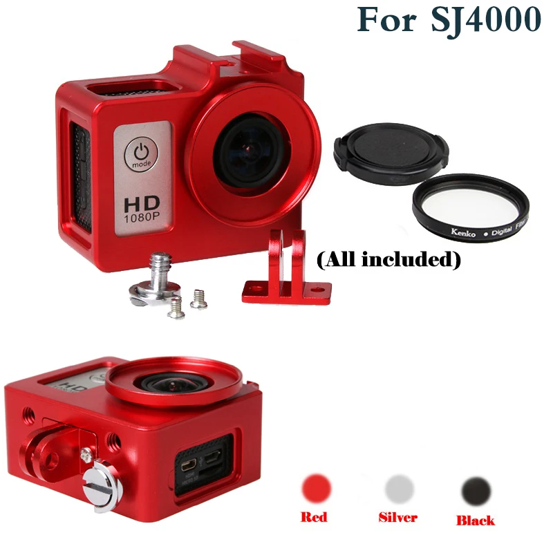 Крышка объектива УФ фильтр металлическая рамка алюминиевый сплав SJ4000 защитный