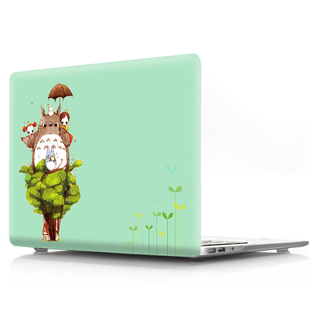 Чехол для ноутбука Totoro с цветной печатью для MacBook Air retina Pro 11 12 13 15 для MacBook с сенсорной панелью New Air 13 New Pro13 15