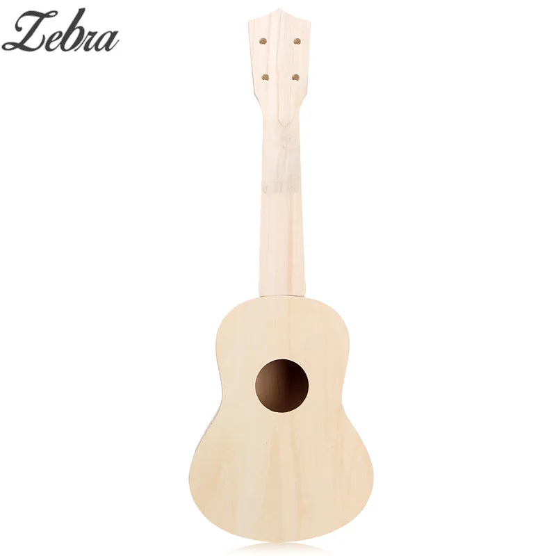 

Zebra DIY 21 Inch Ukulele Kit Fun Ukulele Handwork Support Painting Kids Children Toy Instruments Assembly for Beginner Amateur