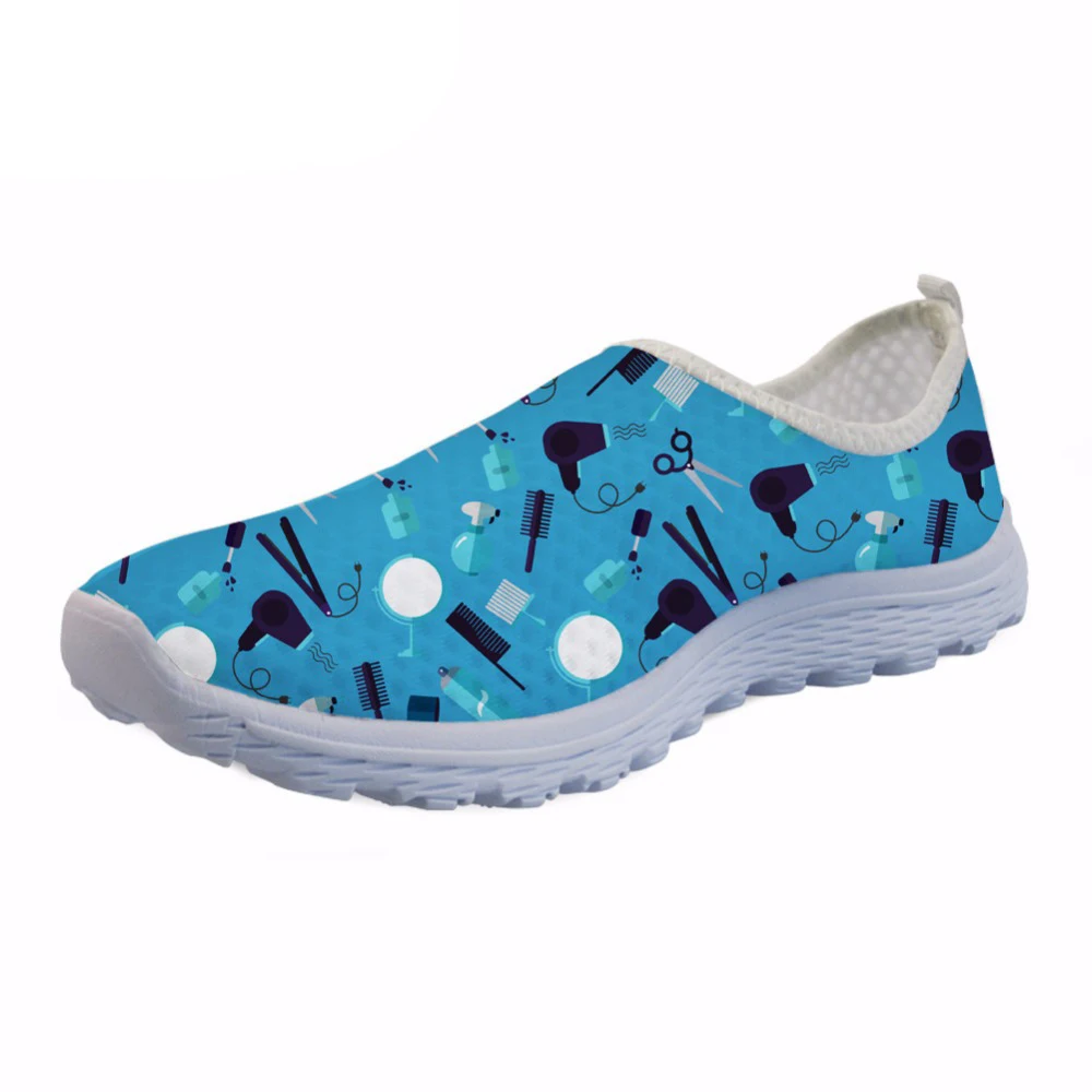 

Hairdresser Equipment Printing Men's Casual Slip On Sneaker Shoes Quick Dry Beach Water Shoes Lightweight Flat Shoes