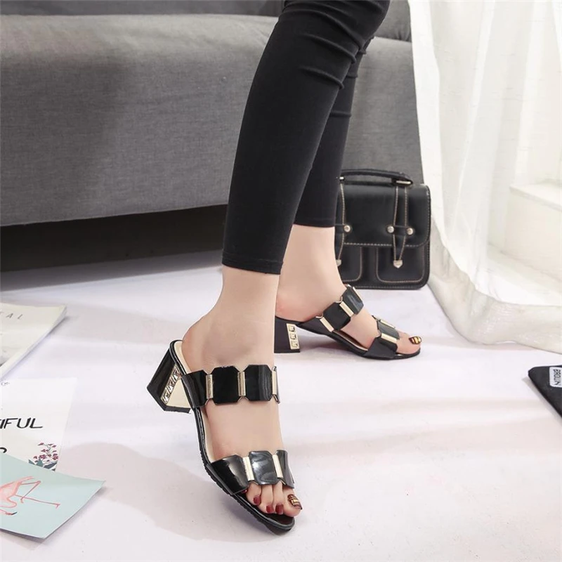 Women Fish Mouth Slipper High Heels Sandals Antiskid Toes Party Shoes Flip Flops sandals Middle-aged women s shoes O0427#30 Women Fish Mouth Slipper High Heels Sandals Antiskid Toes Party Shoes Flip Flops sandals Middle-aged women s shoes O0427#30