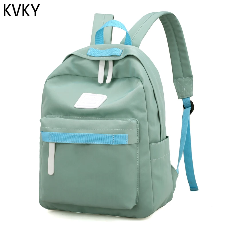 

Fashion Nylon Women Backpack Female Solid Waterproof Students School Bags For Teenagers Girls Packsack Rucksack Mochila Escolar