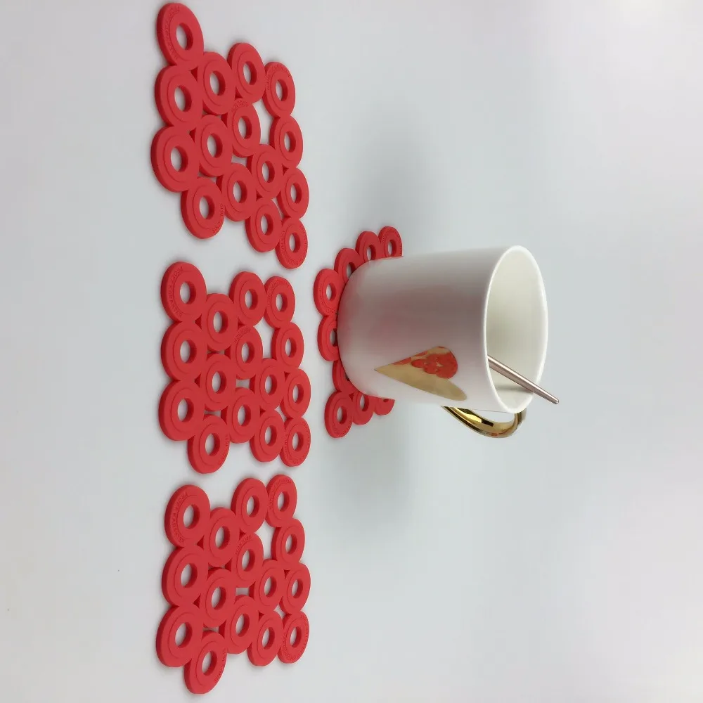 

Eco-Friendly Soft Rubber Coaster Irregular promotional drink holder rubber cup coasters