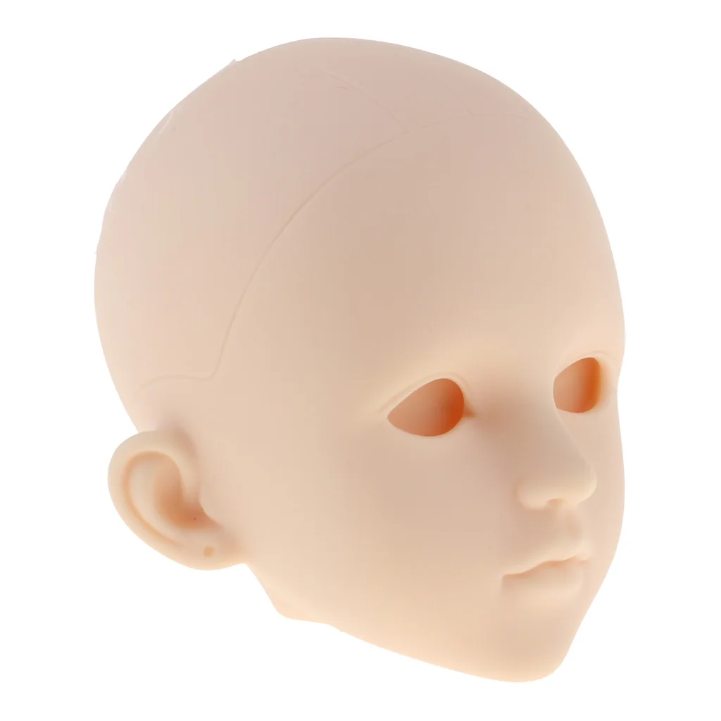 1/4 Lifelike Girl Doll Head without Eyes for BJD XinYi Doll Body Parts Accessory