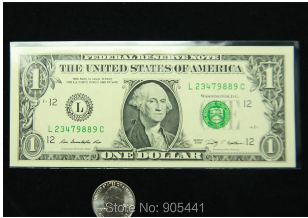 100pcs Paper Money Banknotes Fit For $1 US Dollar Currency Fit Sleeves 15.7CM*7CM Holders High Quality paper money holder
