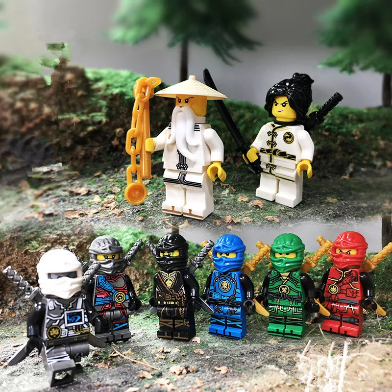 Compatible Legoings Ninjago Figures LIoyd Zane KAI JAY COLE ZANE Master Wu NYA Set 2019 New Ninjago Legings Minifigs toys set Compatible Legoings Ninjago Figures LIoyd Zane KAI JAY COLE ZANE Master Wu NYA Set 2019 New Ninjago Legings Minifigs toys set
