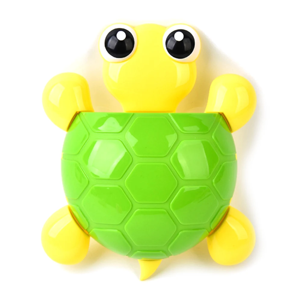 Милый дизайн мультфильм черепаха держатель зубной щетки присоска крюк черепаха детская зубная щетка держатель для ванной зубной пасты аксессуары - Цвет: Green Turtle Shell