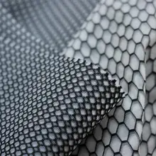 100 см* 155 см сэндвич модные ткани высокой прочности воздушный слой ткань гексагональная сотовая белая с черными цветами ткань для одежды