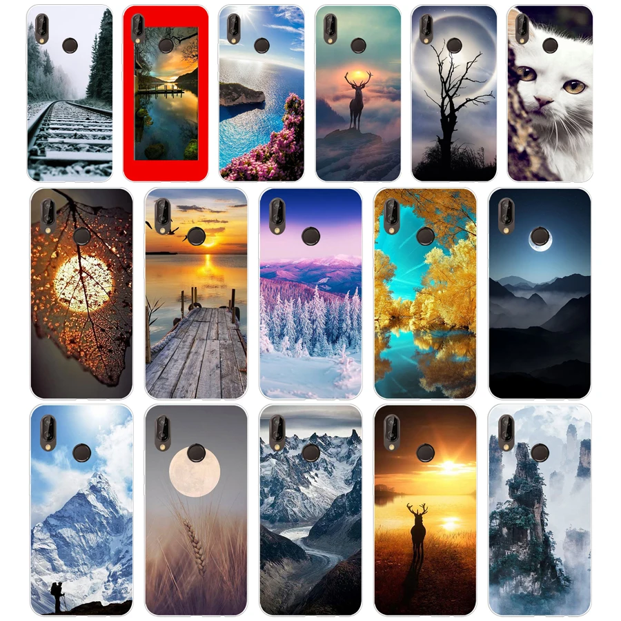 224H Mountains Bamboo Sea Deer Cat Nature View Custodia Morbida In Silicone Tpu Per Huawei P 20 Lite Pro Y6 2017 Mate 10 Lite
