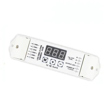

1X High quality 3 channel RGB LED DMX512 decoder controller DC12-24V free shipping