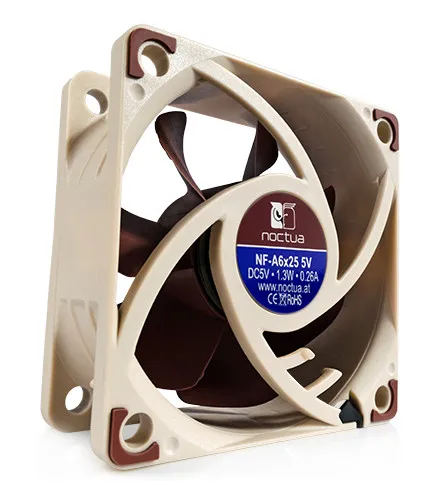 Noctua NF-A6x25 5 в 60 мм вентилятор 19,3 дБ(А) Вентилятор охлаждения кулер вентилятор радиатора компьютерные корпуса и башни вентилятор 60X60X25 3000 об/мин