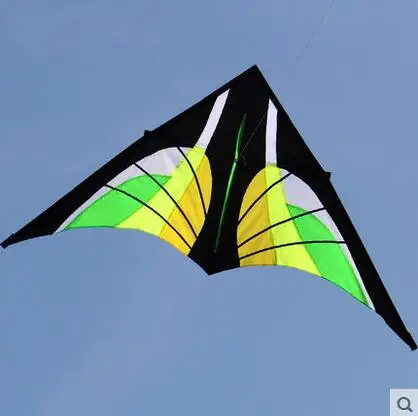 New Toys Hot  2.8m Quality Goods Power Green Triangle/Delta Kite With Handle and String Good Flying Kites 2