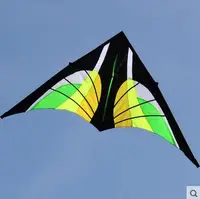 New Toys Hot  2.8m Quality Goods Power Green Triangle/Delta Kite With Handle and String Good Flying Kites 2