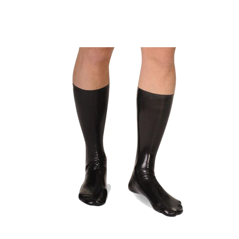 Latex Socks Pure Black Unisex Waterproof Short Socks 0.4mm Size S-XXL christmas costumes