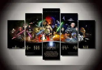 

Wall decor STAR HEXALOGY PAINTING - 5 PIECE CANVAS